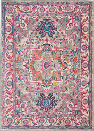 Nourison Passion PSN20 Light Grey/Pink Area Rug 4' X 6'