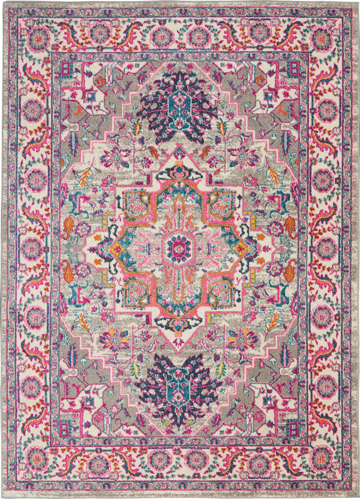 Nourison Passion PSN20 Light Grey/Pink Area Rug main image