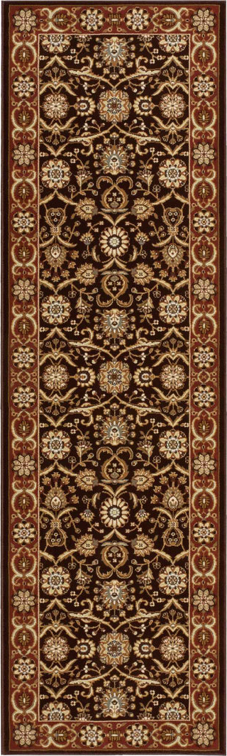 Nourison Persian Crown PC001 Dark Brown Area Rug Corner Image