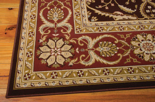 Nourison Persian Crown PC001 Dark Brown Area Rug Corner Image