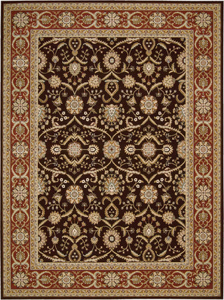 Nourison Persian Crown PC001 Dark Brown Area Rug Corner Image