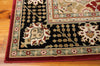 Nourison Persian Crown PC004 Black Area Rug Corner Image