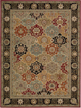 Nourison Persian Crown PC004 Black Area Rug Corner Image