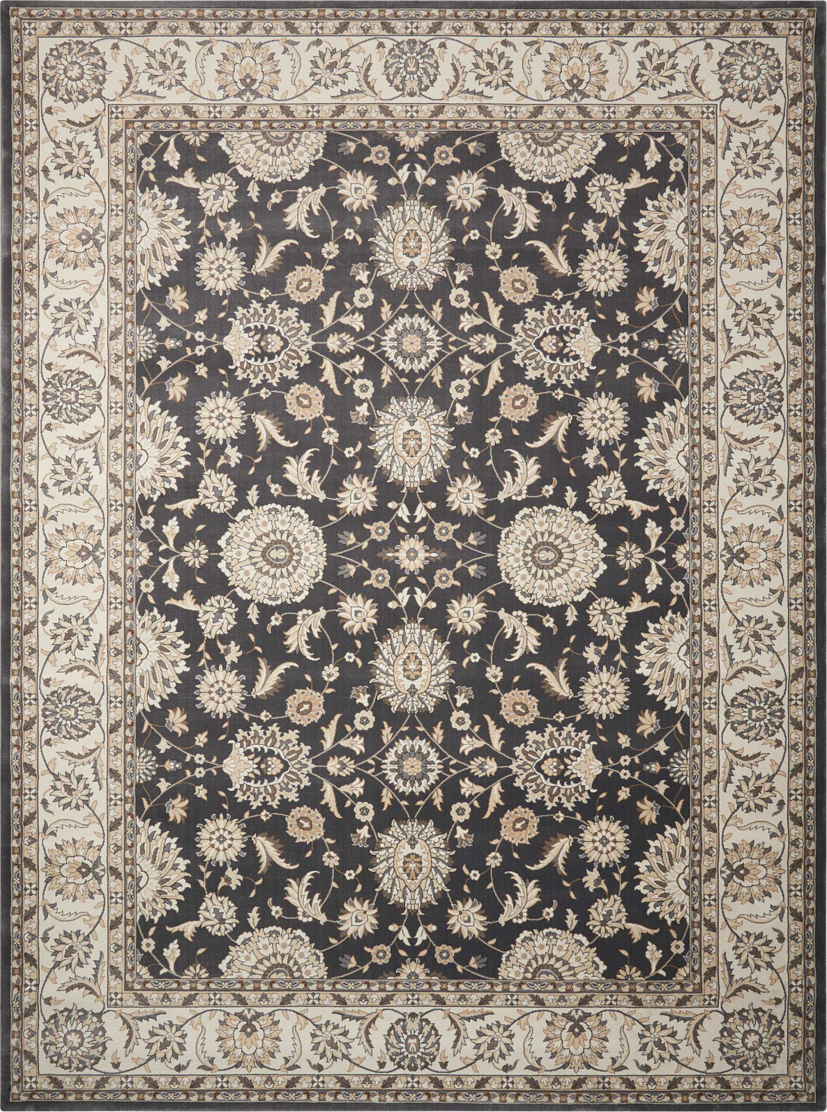 Nourison Persian Crown PC002 Charcoal/Ivory Area Rug main image