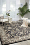 Nourison Persian Crown PC002 Charcoal/Ivory Area Rug Room Image Feature