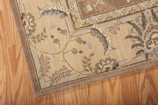 Nourison Persian Empire PE22 Mocha Area Rug 6' X 8' Corner Shot