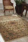 Nourison Persian Arts BD02 Ivory/Gold Area Rug Room Image Feature