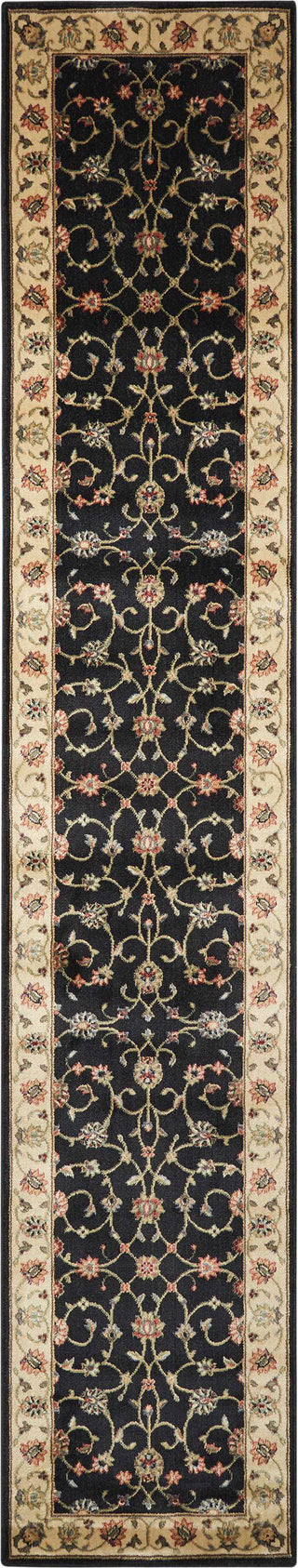 Nourison Persian Arts BD04 Black Area Rug 2'3'' X 12' Runner