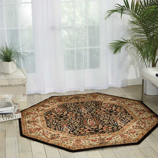 Nourison Persian Arts BD08 Black Area Rug Room Image Feature