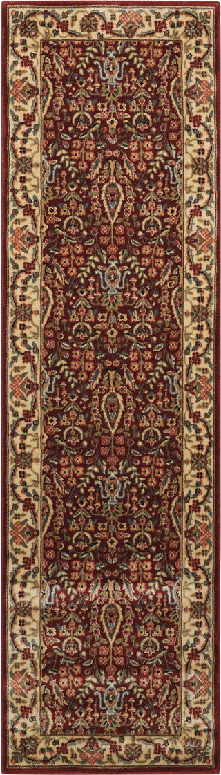 Nourison Persian Arts BD08 Burgundy Area Rug 2'3'' X 8' Runner