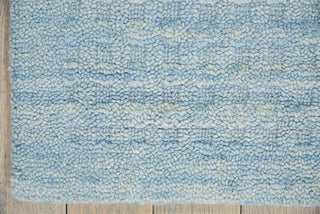 Nourison Perris PERR1 Sky Blue Area Rug Corner Image