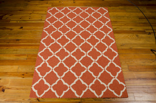 Nourison Portico POR01 Orange Area Rug 5' X 8' Floor Shot Feature