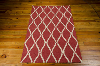 Nourison Portico POR02 Red Area Rug 5' X 8' Floor Shot Feature