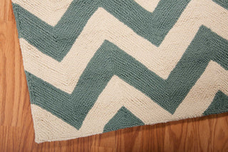 Nourison Portico POR03 Light Green Area Rug Corner Image