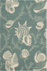 Nourison Portico POR04 Aqua Area Rug 