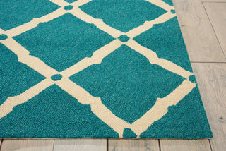 Nourison Portico POR01 Aqua Area Rug Detail Image