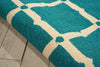 Nourison Portico POR01 Aqua Area Rug Detail Image