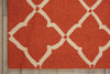 Nourison Portico POR01 Orange Area Rug Corner Image