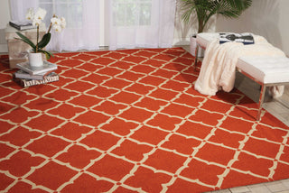 Nourison Portico POR01 Orange Area Rug Room Image Feature