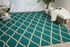Nourison Portico POR02 Aqua Area Rug Room Image Feature