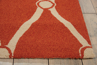 Nourison Portico POR02 Orange Area Rug Detail Image