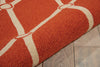 Nourison Portico POR02 Orange Area Rug Detail Image