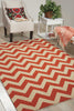Nourison Portico POR03 Orange Area Rug Room Image Feature