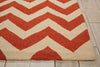 Nourison Portico POR03 Orange Area Rug Detail Image