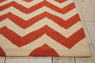 Nourison Portico POR03 Orange Area Rug Detail Image