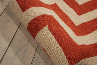 Nourison Portico POR03 Orange Area Rug Detail Image