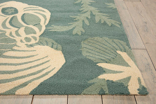 Nourison Portico POR04 Aqua Area Rug Detail Image