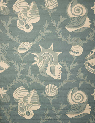 Nourison Portico POR04 Aqua Area Rug 8' X 10'6''