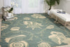Nourison Portico POR04 Aqua Area Rug Room Image Feature