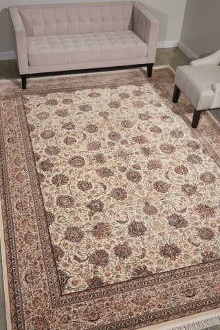 Nourison Persian Palace PPL03 Cream Area Rug Room Image Feature