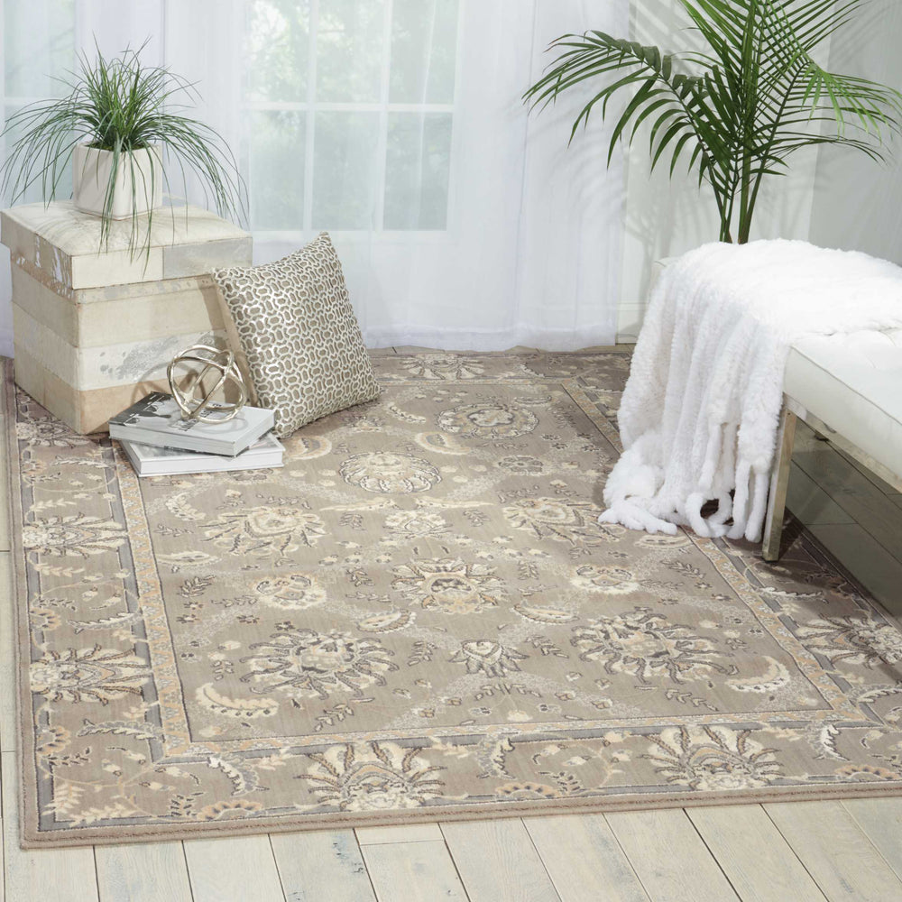 Nourison Persian Empire PE22 Flint Area Rug Room Image Feature