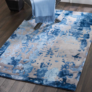 Nourison Prismatic PRS10 Blue/Grey Area Rug