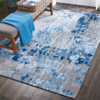 Prismatic PRS10 Blue/Grey Area Rug by Nourison Room Image