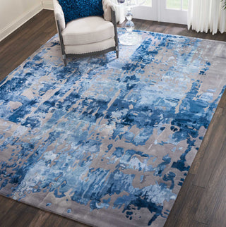 Prismatic PRS10 Blue/Grey Area Rug by Nourison Room Image