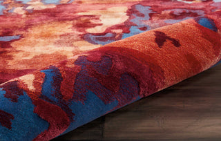 Prismatic PRS13 Blue/Flame Area Rug by Nourison T' R