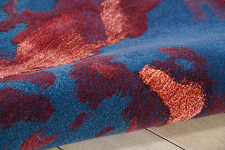 Prismatic PRS13 Blue/Flame Area Rug by Nourison