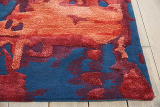 Prismatic PRS13 Blue/Flame Area Rug by Nourison