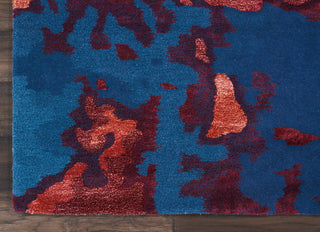 Prismatic PRS13 Blue/Flame Area Rug by Nourison