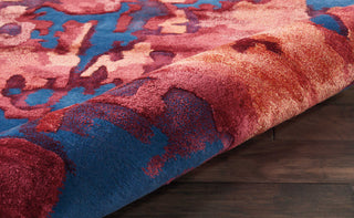 Prismatic PRS13 Blue/Flame Area Rug by Nourison