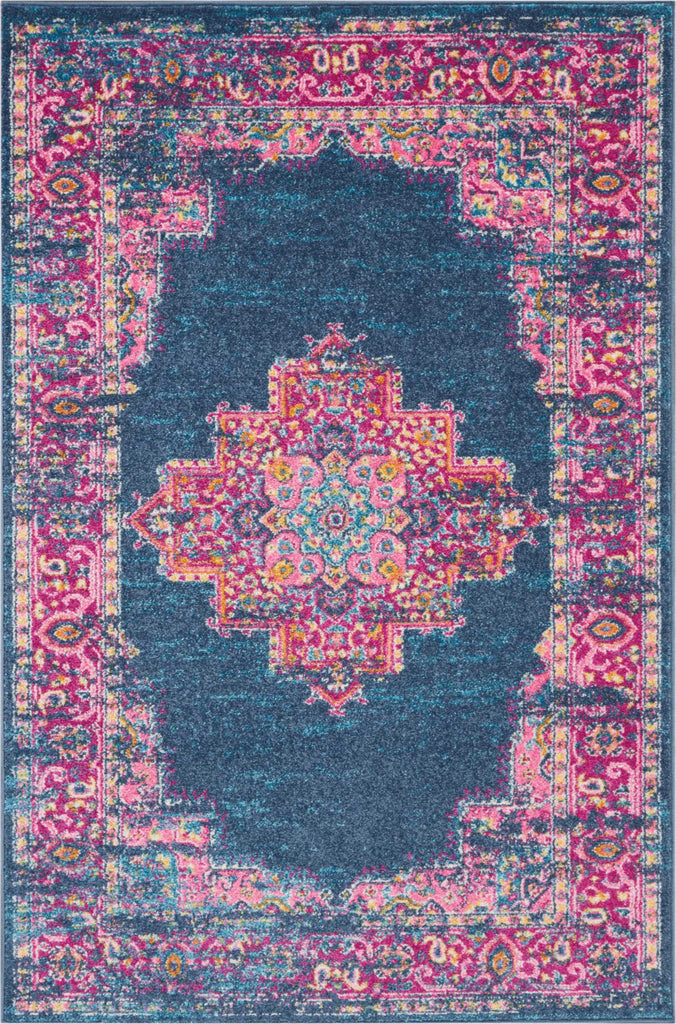 Passion PSN03 Blue Area Rug by Nourison 3'9'' X 5'9''