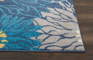 Passion PSN17 Blue Area Rug by Nourison Corner