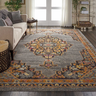 Nourison Passionate PST01 Grey Area Rug Room Scene Featured