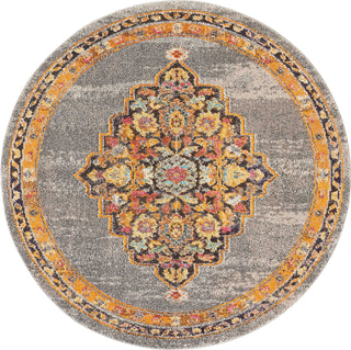 Nourison Passionate PST01 Grey Area Rug Round