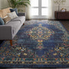 Nourison Passionate PST01 Navy Area Rug Room Scene Featured
