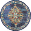 Nourison Passionate PST01 Navy Area Rug Round
