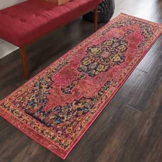 Nourison Passionate PST01 Pink/Flame Area Rug  Room Scene 3